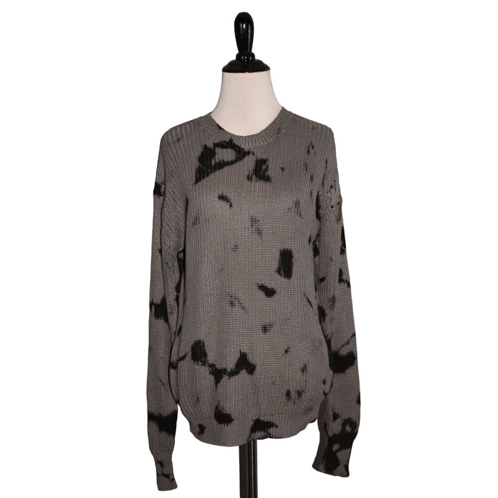 LISA RINNA COLLECTION NEW $65 Tie-Dye Pullover Sweater Smoke Medium - Picture 2 of 3